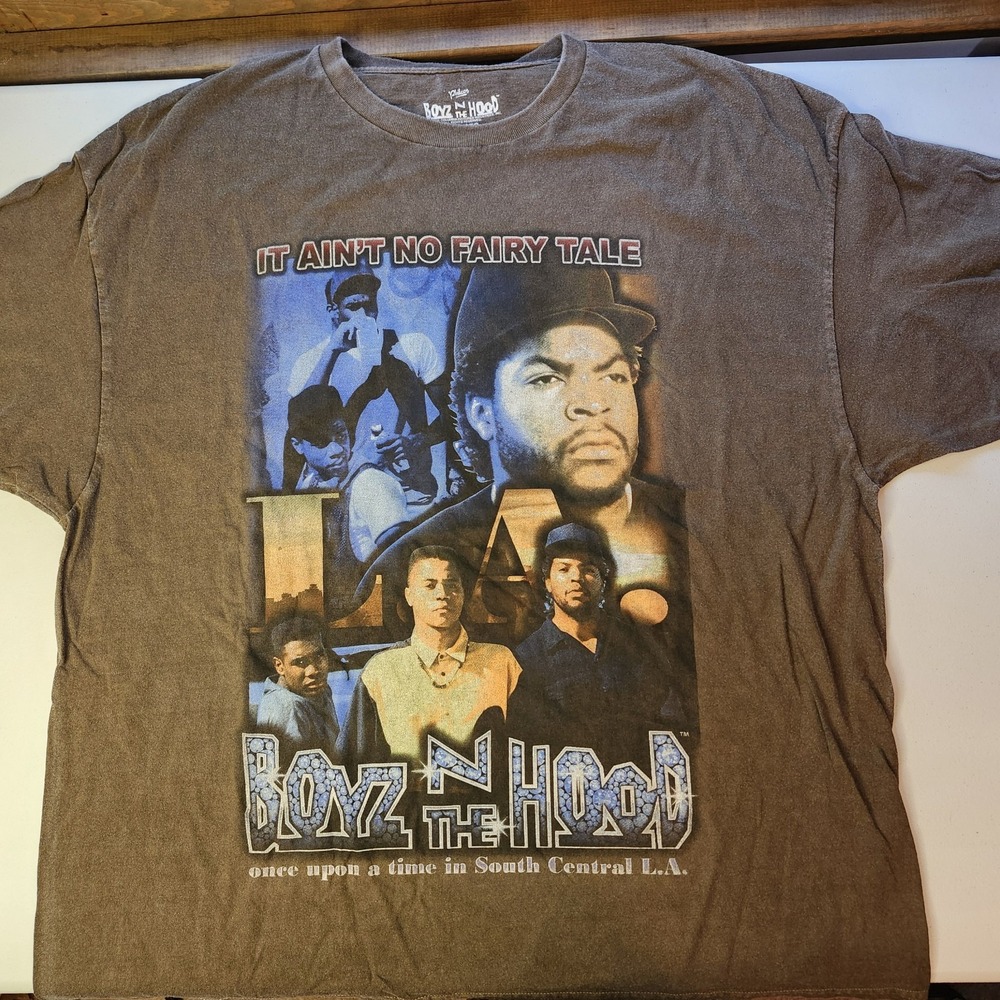 Boyz N the Hood Doughboy Movie Graphic Print Brown Tee Shirt Mens 2XL